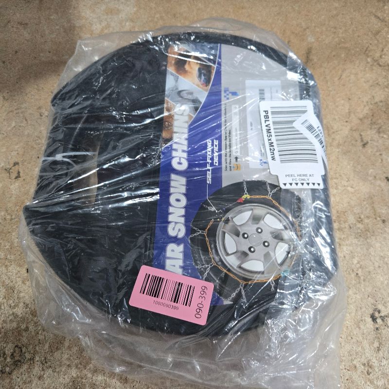 Photo 1 of **FACTORY SEALED** Snow-Chains Auto Fixing 1 Min Quick Fit Easy Installation Tire-Chains, Portable Reusable Universal Emergency Tire Traction Chain for Passenger Car, Pickup Trucks and SUV - Set of 2 (HKN-120)