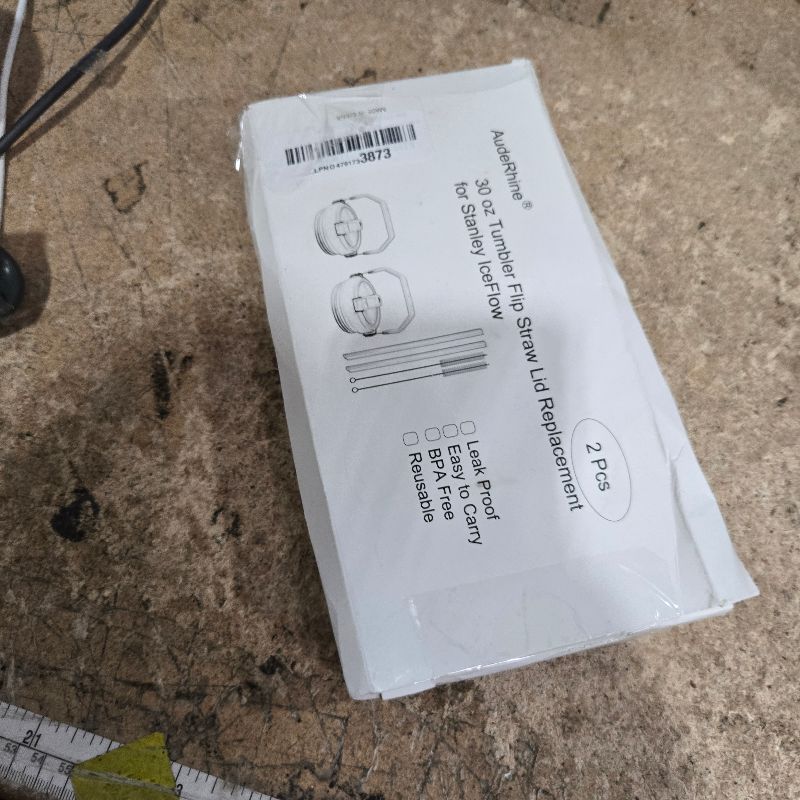 Photo 1 of 2 Pcs 30 oz Tumbler Flip Straw Lid Replacement for Stanley IceFlow, BPA Free, Easy to Carry, Perfect Fit, Reusable Leak Proof Lid, Only for Stanley IceFlow 30oz