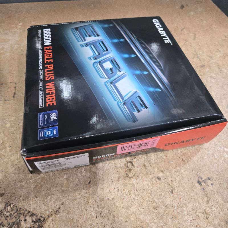 Photo 1 of **BENT PINS** GIGABYTE B860M Eagle Plus WIFI6E Intel Core Ultra (Series 2) LGA 1851 Motherboard, mATX, DDR5, 2X M.2, PCIe 5.0, USB-C, WIFI6E, 2.5GbE LAN, EZ-Latch