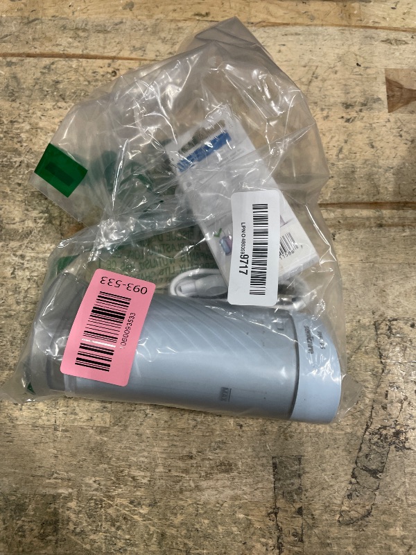 Photo 1 of **partial set, missing the tooth brush and the case and charger 
Philips Sonicare Compact Flosser 1000, Blue, ProtectiveClean 5300 Rechargeable Electric Toothbrush and 2PK Compact Nozzle Bundle