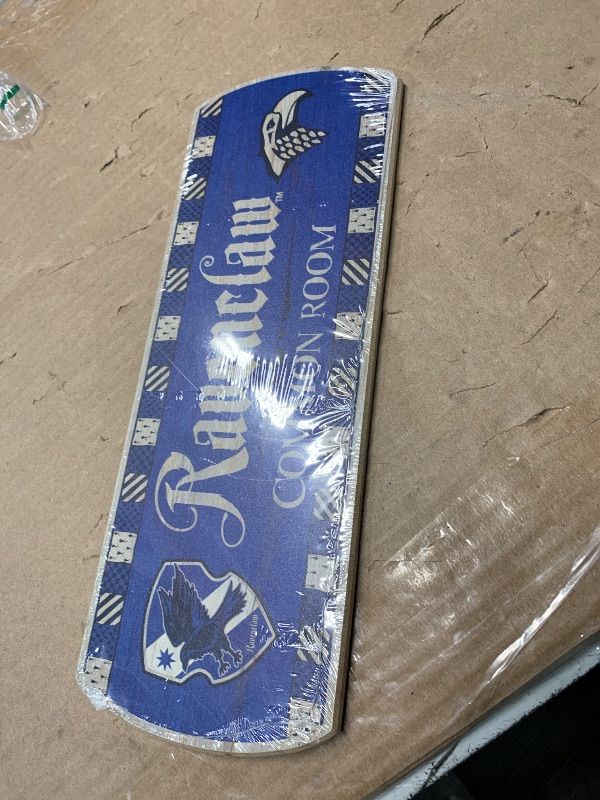 Photo 1 of ***FACTORY SEALED***Harry Potter Ravenclaw Common Room Hanging Wood Wall Decor - Fun Ravenclaw Sign for Teen Bedroom or Movie Room