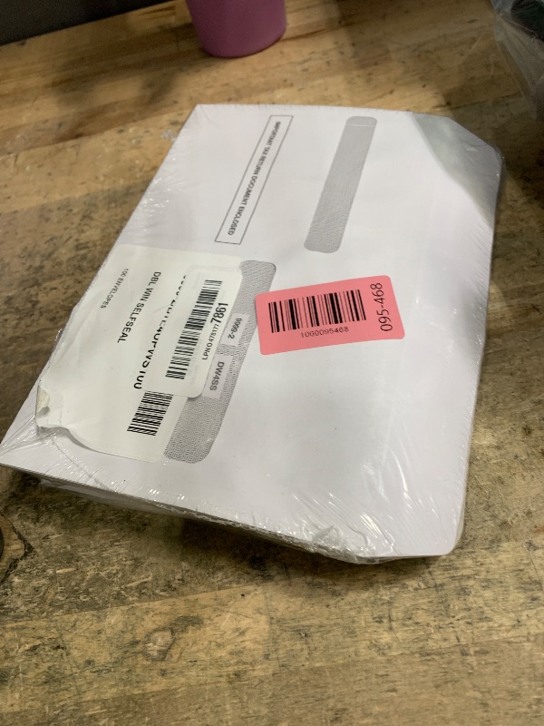 Photo 1 of 100 W2 Self-Seal Envelopes for W-2 4up Forms, Compatiable with QuickBooks Online, ADP Other Tax Software, 5 5/8” x 9”, Security Tint, 100 Pack
