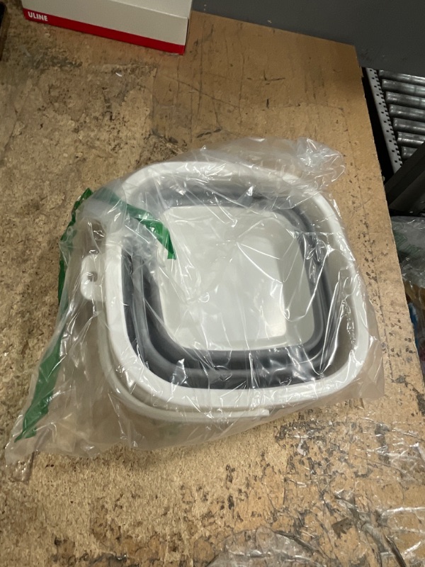 Photo 1 of 2 Pack Collapsible Buckets 5L 1.3Gallon Small Cleaning Bucket for Household Portable Plastic Bucket Outdoor Car Washing Tub Foldable Camping Beach Sand Water Pot Pail Space Saving Square Grey and Pink