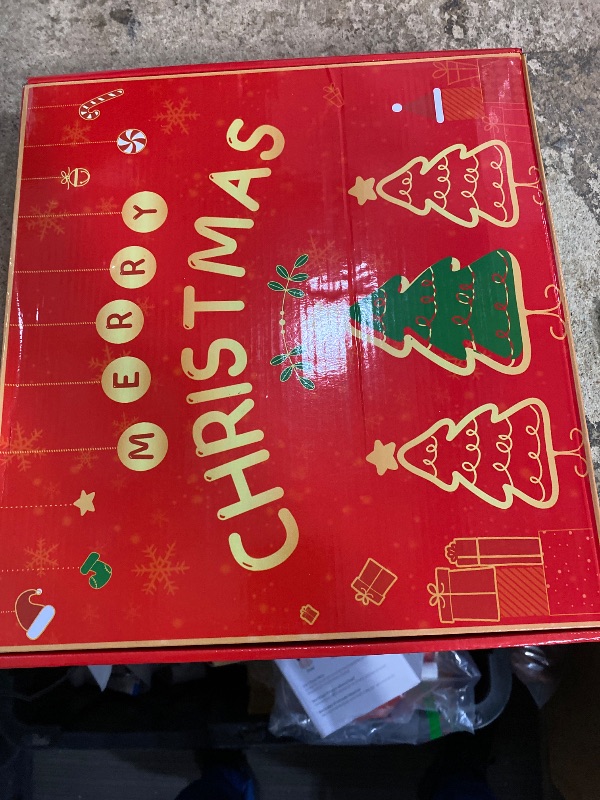 Photo 1 of *MISSING LIGHTS* N&T NIETING Pop Up Christmas Tree with Lights & 30 Balls, Collapsible Tinsel Xmas Tree Decorations, Pencil Christmas Tree Skinny Tree for Holiday Xmas Home Office Decor, 5FT, Dark Purple