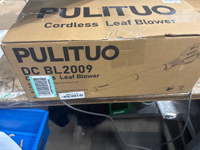 Photo 1 of ***FOR PARTS/ BATTERY DOES NOR CHARGE*** Leaf Blower Cordless with 2X 4.0Ah Batteries and Charger, 150MPH/180CFM Lightweight Cordless Blower, 3 Speeds Small Electric Leaf Blowers for Lawn Care, Patio, Yard, Leaves, Grass and Snow