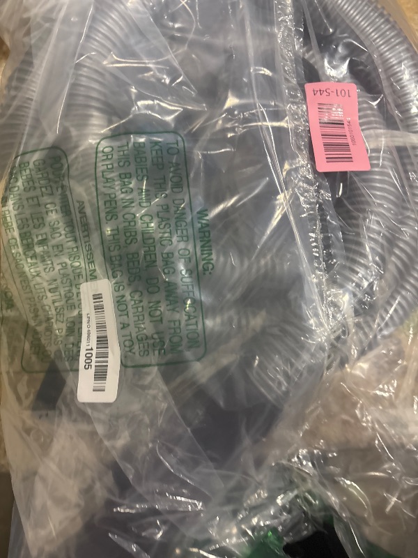 Photo 1 of 1 1/4 Inch x 12 Feet Dust Collection Hose Kit for Home and Shop Vacuums System with 5 Adapters of Woodworking Power Tool and Sander, Compatible with Multi-Brands, Silver Gray Vacuum Hose