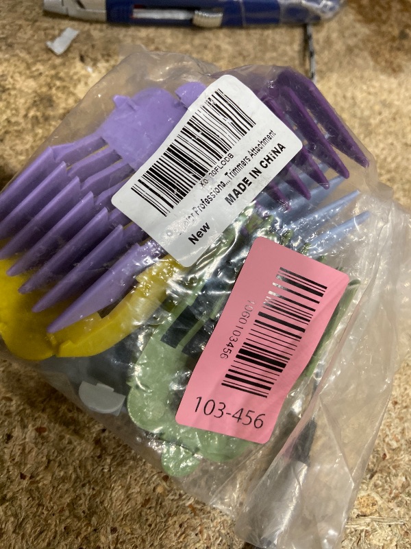 Photo 1 of 10 Color Professional Hair Cutting Guards and Combs Set - Coded Guides from 1/16 to 1 for Clippers and Trimmers #3170-400