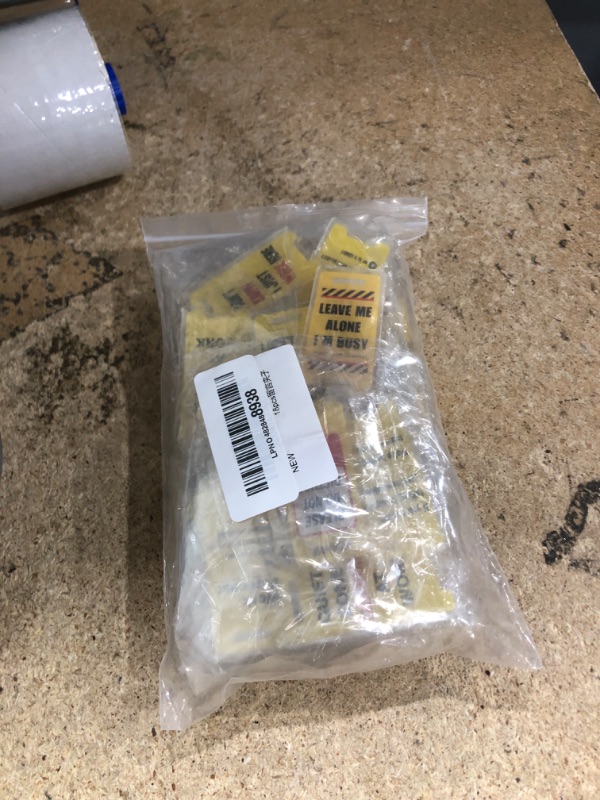 Photo 1 of 18 Pcs Funny Office Desk Sign Clips, Mini Acrylic Message Holders with 9 Humorous Designs - Perfect Office Decor, Gag Gifts, White Elephant, Christmas, Birthday, Coworker and Boss Gifts