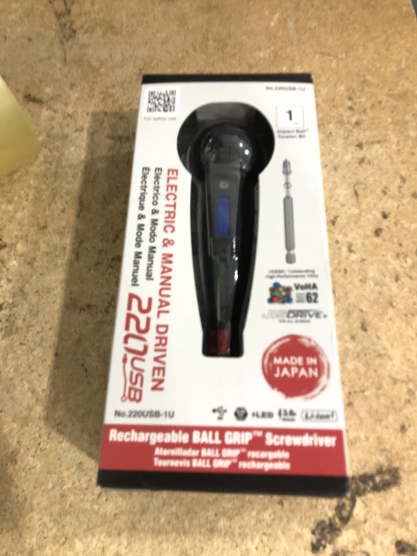 Photo 1 of (USA Official) VESSEL e-ASSIST Screwdriver | Higher-Torque Model made in Japan No.220USB1U