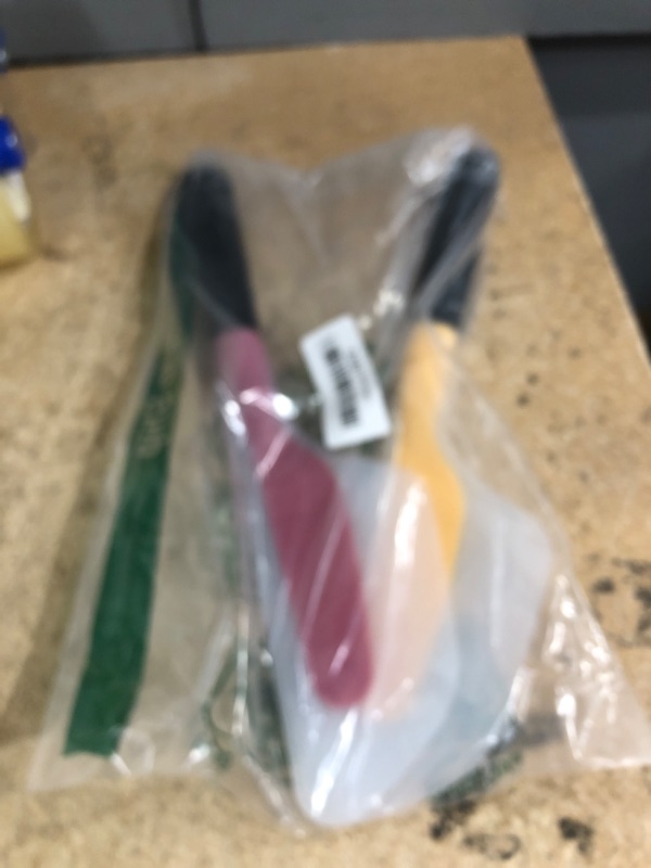 Photo 1 of 2 Pieces Omelette Spatula Kitchen Turner Silicone Flip and Fold Omelette Turner for Kitchen Omelet Pancake Crepes(Red and Yellow)