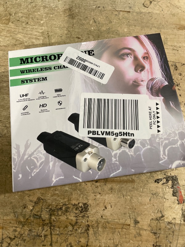 Photo 1 of Yinker Wireless XLR Microphone Transmitter and Receiver System, UHF 1-to-1 Mode Guitar Adapter with 16 Channels, 250ft Range, USB Rechargeable, 48V Phantom Power