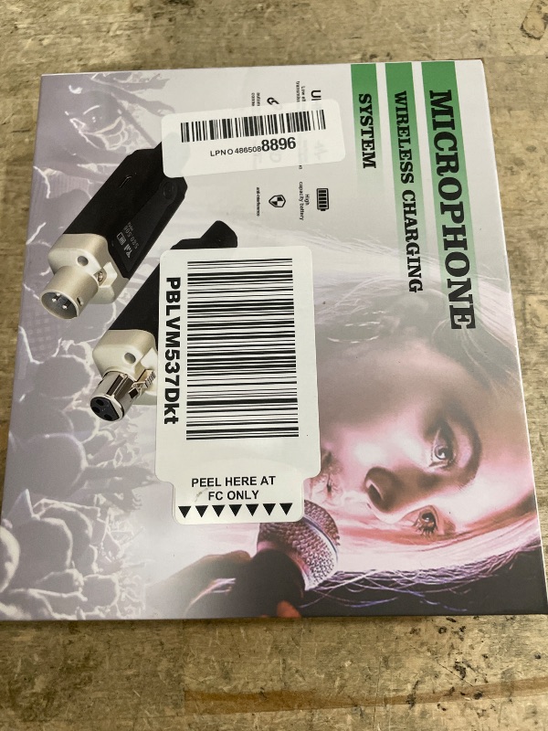 Photo 1 of **PARTIAL SET MISSING RECEIVER 2 TRANSMITTERS ONLY*** Yinker Wireless XLR Microphone Transmitter and Receiver System, UHF 1-to-1 Mode Guitar Adapter with 16 Channels, 250ft Range, USB Rechargeable, 48V Phantom Power