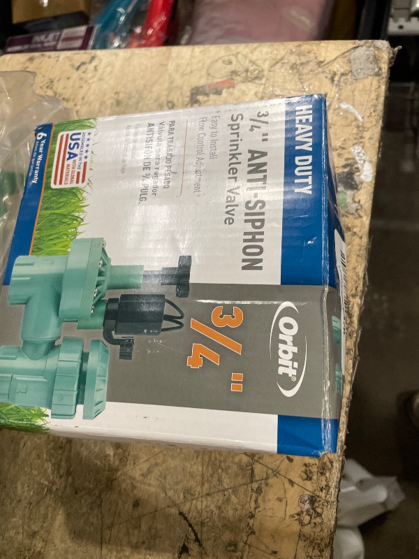 Photo 1 of 1-Pack Orbit 57623 3/4" FPT 100 Series Anti-Siphon Automatic Sprinkler Valve with Flow Control