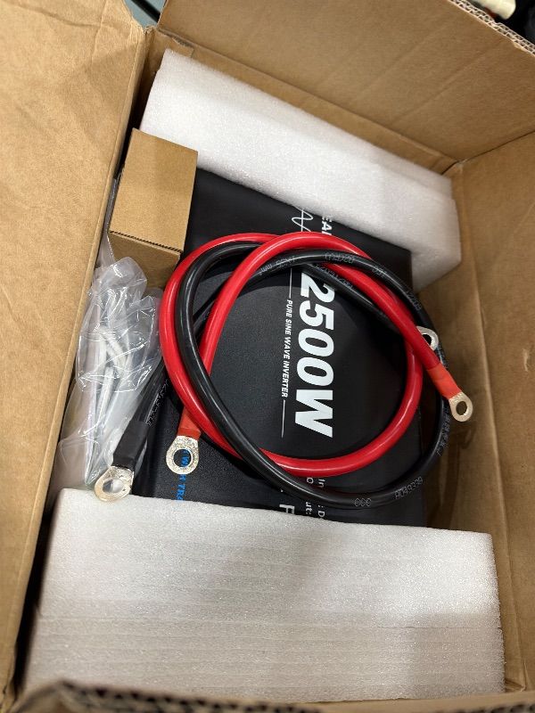 Photo 1 of (untested sold as parts)2500W Pure Sine Wave Inverter with Transfer Switch, 12V DC to 120V AC Converter with 2AC Outlets, USB Port, Type-C Port, Remote Controller, Power Inverter for RV, Outdoor, Auto Swtich to Shore Power