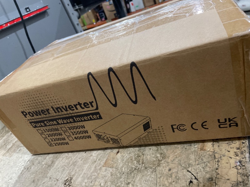 Photo 1 of (untested sold as parts)2500W Pure Sine Wave Inverter with Transfer Switch, 12V DC to 120V AC Converter with 2AC Outlets, USB Port, Type-C Port, Remote Controller, Power Inverter for RV, Outdoor, Auto Swtich to Shore Power