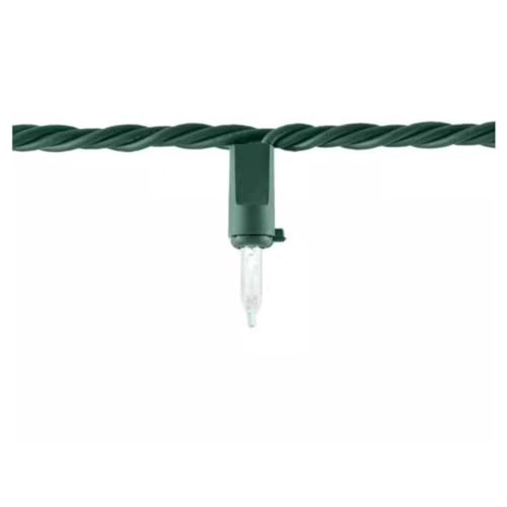 Photo 1 of 100 Count Warm White Mini LED Christmas String Lights with Green Wire