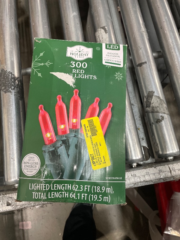 Photo 1 of  Holiday Wonderland red Green Wire Christmas Mini Light Set, 300 Count
