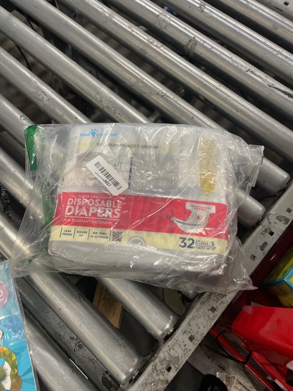 Photo 1 of *SMALL*Paw Inspired 32ct Disposable Dog Diapers | Female Dog Diapers Ultra Protection | Diapers for Dogs in Heat, Excitable Urination, or Incontinence (Small)