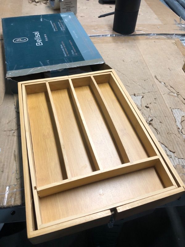 Photo 1 of ** minor damage**
Bellsal Silverware Organizer Kitchen Drawer Organizer Expandable Bamboo Utensil Holder Cutlery Tray for Kitchen Utensil and Flatware Bedroom Office