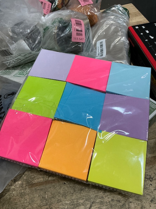 Photo 1 of (18 Pads) Pop Up Sticky Notes 3x3 Refills, Strong Adhesive Memo Pad Bulk with 9 Bright Colors, Suitable for Home, Office, School, Clean Removal