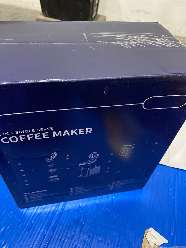 Photo 1 of **FACTORY SEALED** SHARDOR 3 in 1 K Cup Coffee Maker, Single Serve Coffee Maker for K Cup Pods & Ground Coffee & Teas, 6 to 14oz Brew Sizes, 40oz Detachable Water Reservoir, Compact Design, White