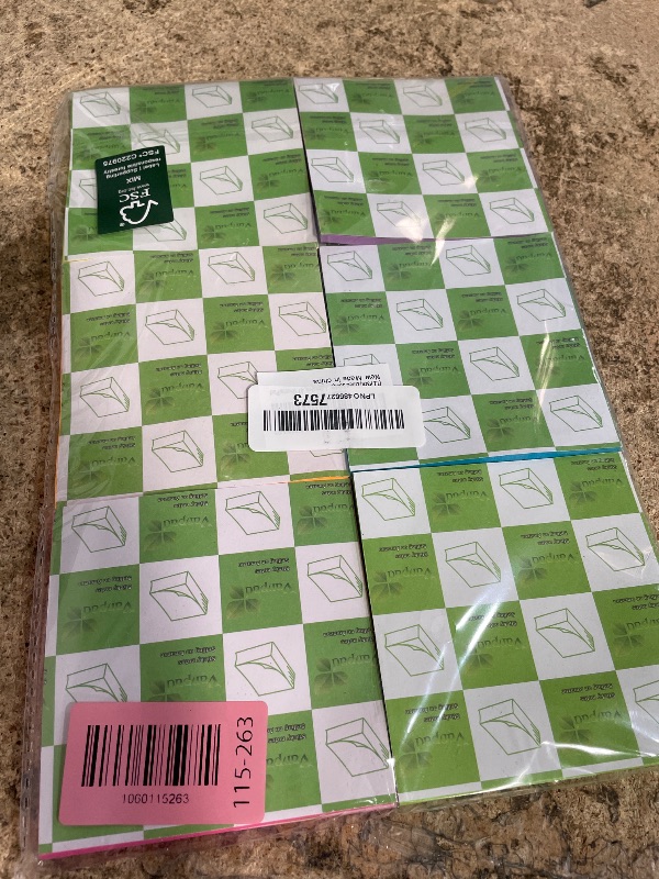 Photo 1 of (12 Pads) Lined Sticky Notes 4x4 in, 6 Bright Colors Self-Stick Note Pads, Strong Adhesive, 47 Sheets/Pad