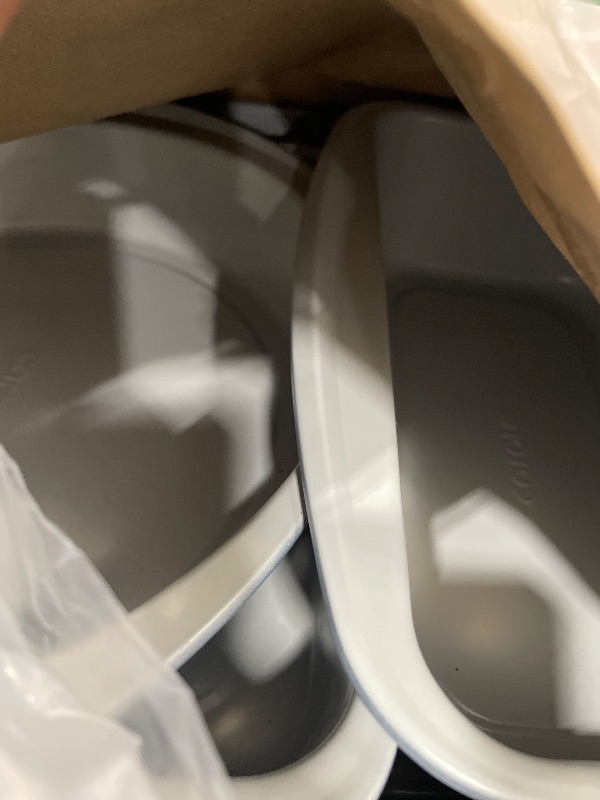 Photo 1 of **DIRTY** CAROTE 7-Piece Nonstick Stackable Baking Pans Set - Bakeware Sets Including Cookie Sheets for Baking, Muffin Pan, Bread Pan, Cake pan, Loaf Pan, Roasting Pan, Gray & Blue