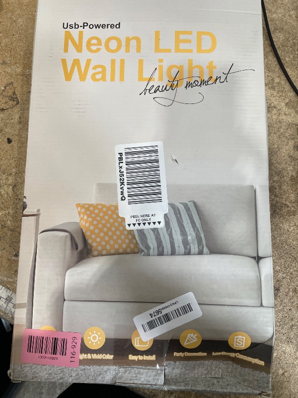 Photo 1 of "Let's Glow Crazy" Glow Party Light - Playful & Energetic LED Wall Art for Game Room, Dorm, Party Space or Teen Bedroom Decor, Dimmable USB, Fun & Vibrant Gift for Celebrations & Besties