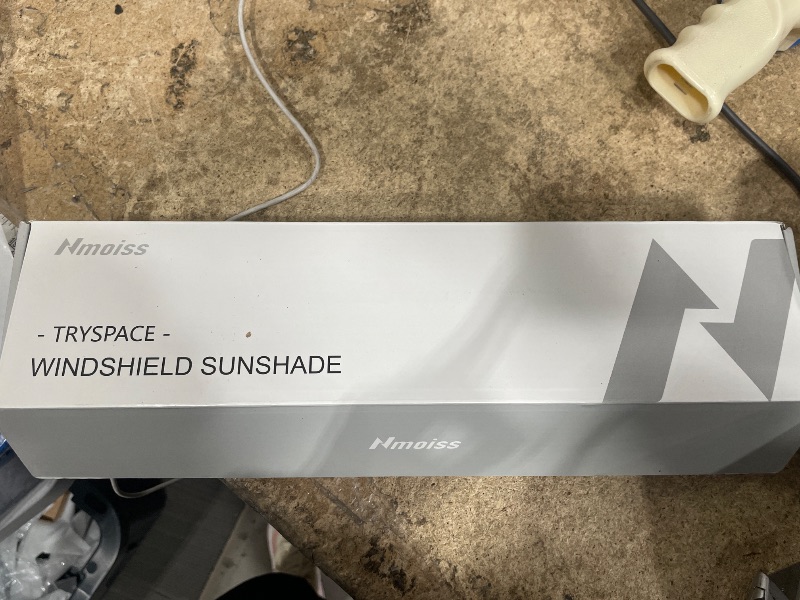 Photo 1 of [Upgraded] Nmoiss Windshield Sun Shade Umbrella - [Vinyl Coating Heat Shield] Protect Car from Sun Rays & Heat Damage Keep Cool and Protect Interior, Spring Structure Edge Medium 56" L x 31" W
