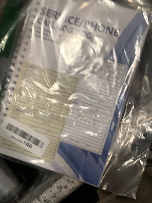 Photo 1 of 100 Sets Service Call Log Book 5 5/8 x 8 1/2" 2 Part Carbonless 2 Message Sets per Page Phone Call Log Book Phone Message Book Invoice Receipt Book for Repair Service (1)