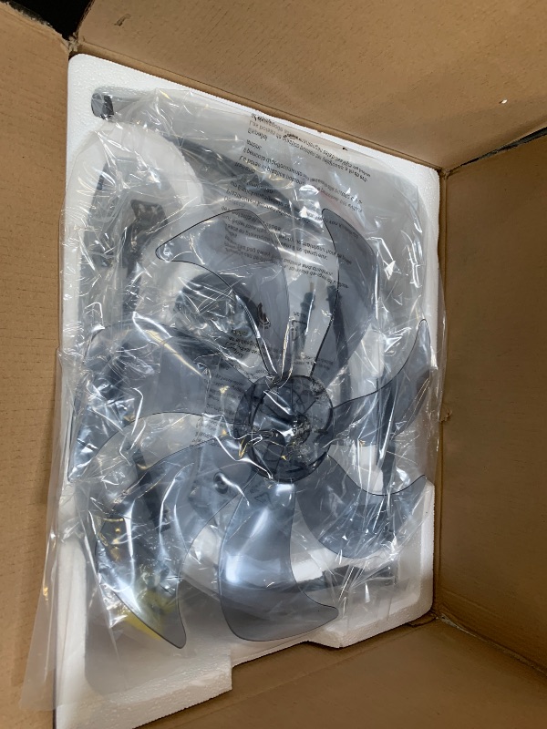 Photo 1 of ZMISHIBO Ceiling Fans with Lights and Remote, 19.7'' Low Profile Ceiling Fan, 3000-6000K Dimmable Modern Flush Mount LED Fan Light, 6 Wind Speeds, Black Fandelier Ceiling Fans for Bedroom