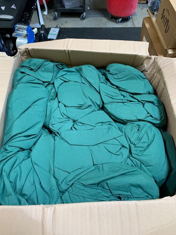 Photo 1 of UNIKOME Goose Feather Down Comforter with Pinch Pleat Design -20% Extra Fill, 116oz, All Season Duvet Insert with Cotton Cover, Cloud-Like Fluffiness Down Fiber Comforters (Green, Cal King, 108"X94")