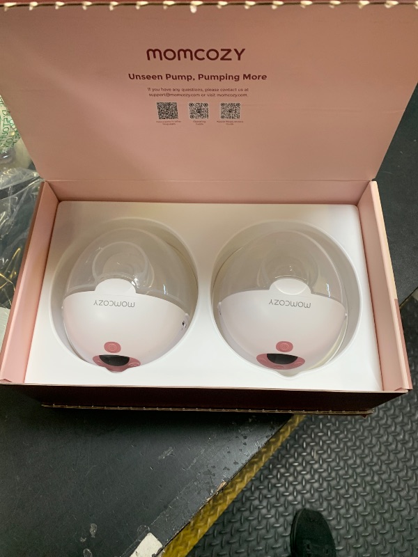 Photo 1 of Momcozy M5 Lite Hands-Free Wearable Breast Pump, DoubleFit Flange for Baby-Like Comfort, 3 Modes & 9 Suction Levels, No Flange Insert or Hard Carry Case, 24mm, 2-Pack, Cozy Red