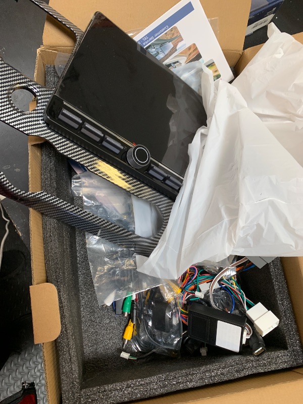 Photo 1 of QLED Radio for Honda Civic Upgrade for 2013 2014 2015 Models,Carbon Fiber Style,Touch Screen Stereo Replacement,Wireless carplay Android auto,4G Network,Free Camera