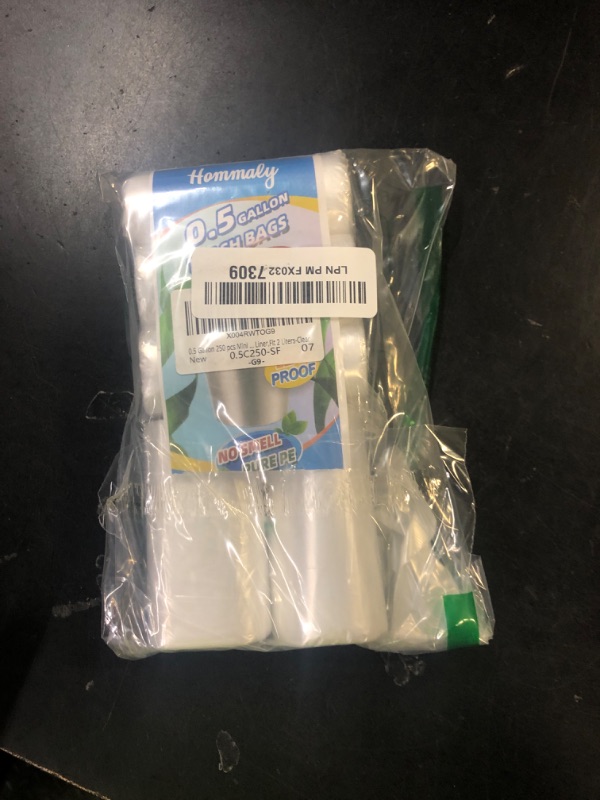 Photo 1 of 0.5 Gallon 250 pcs Mini Clear Trash Bags, Tiny Strong Garbage Bags,Small Plastic Bags for Desktop Trash Bin, Tiny Bathroom Trash Can Bin Liners,Mini Bags for Waste Basket Liner,Fit 2 Liters-Clear