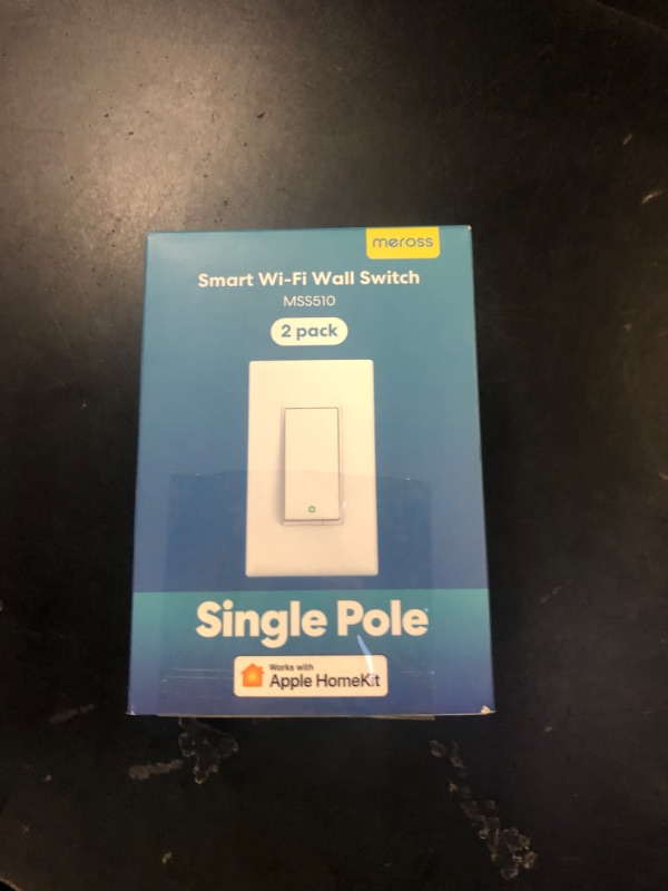 Photo 1 of Meross Smart Light Switch Supports Apple Homekit, Siri, Alexa, Google Assistant & SmartThings, 2.4Ghz WiFi Light Switch, Neutral Wire Required, Single Pole, Remote Control Schedule, 2 Pack