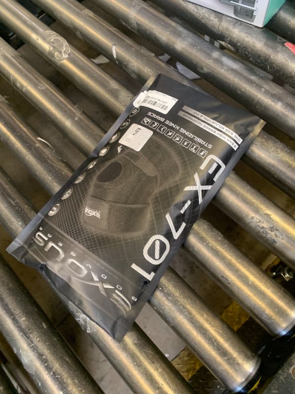 Photo 1 of EXOUS BODYGEAR Knee Brace Meniscus Tear Support For Arthritis Acl, Mcl Pain Patented 4-way Adjustable Wraparound Strap Dual Side Stabilizer For Patella Stability Size [medium]