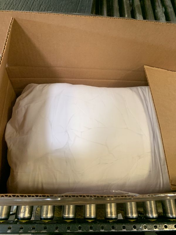 Photo 1 of DWR Heavyweight Down Feather Fibers Comforter Oversized King, Ultra-Soft Cotton Blend Fabric, Overfilled Winter Warm Hotel Duvet Insert for Cold Weather/Sleeper (120x98, White)