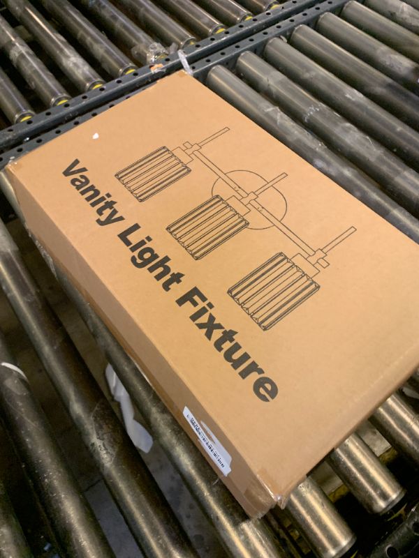 Photo 1 of Meybiok Modern Crystal Bathroom Vanity Light, 3-Light Brushed Gold Bathroom Light Fixtures with Clear Shades, Vanity Lighting Fixtures Over Mirror (Exclude Bulb)