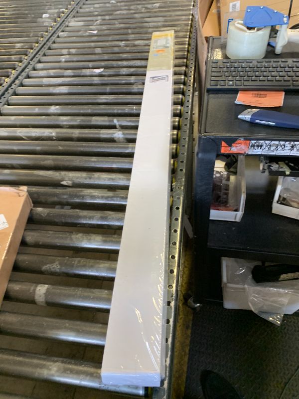 Photo 1 of Cordless Light Filtering Mini Blind - 58 Inch Width, 64 Inch Length, 1" Slat Size - Pearl White - Cordless GII Morningstar Horizontal Windows Blinds for Interior by Achim Home Decor