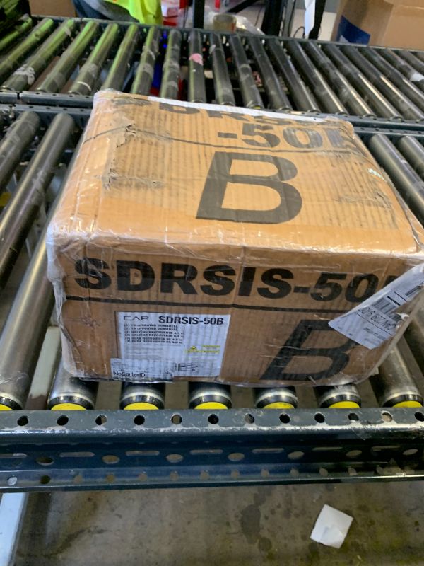 Photo 1 of CAP 150 LB Rubber Coated Hex Dumbbell Hand Weight Set with Vertical Storage Rack - Chrome Handle | Blue Rack