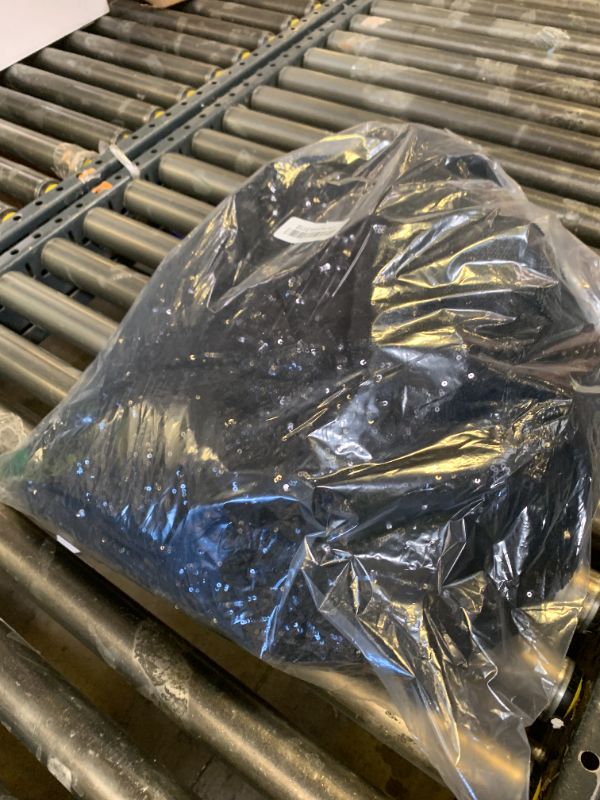 Photo 1 of Oidkalad V-Neck Shiny Sequined Mermaid Long Prom One Shoulder Evening Shower Party Dress Women's Ball Gowns Black