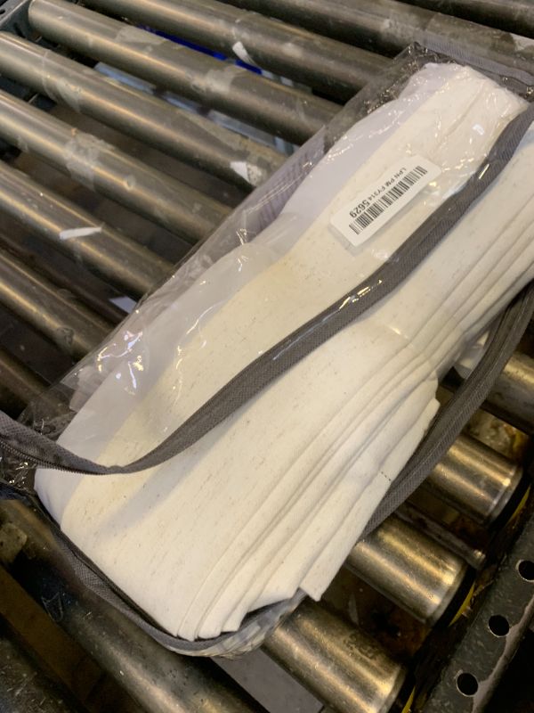 Photo 1 of 100% Blackout Pinch Pleated Linen Curtains 84 Inch Length 60 Inch Width for Living Room Bedroom 2 Layer Light Blocking Thermal Insulated Pinch Pleat Room Darkening Curtains Natural 60x84 1 Panel