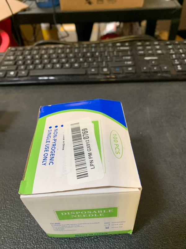 Photo 1 of 100Pack 27 Gauge 1/2 Inch Syringe Needles, Disposable Luer Lock Sterile Supplies