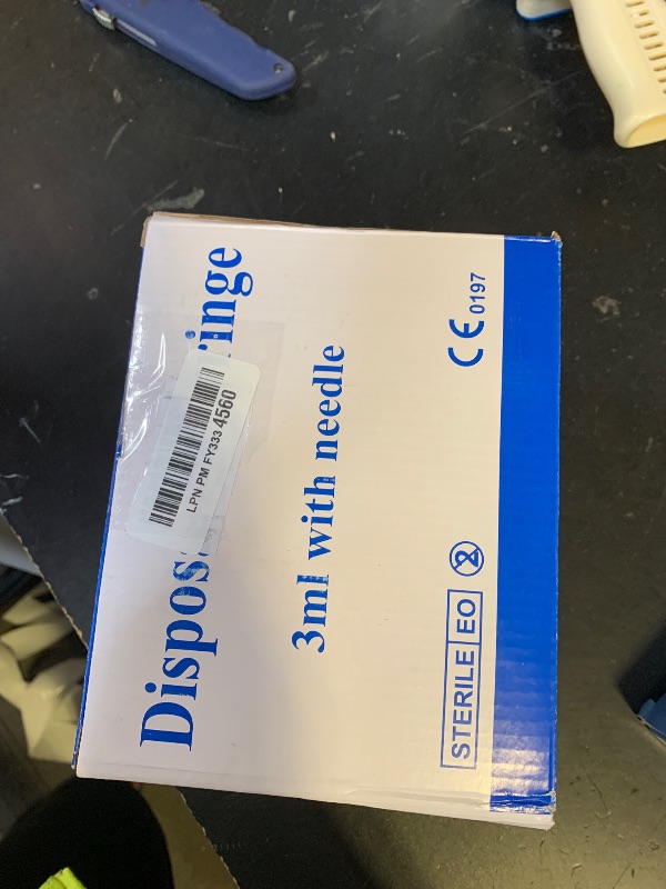 Photo 1 of 100 Pack - 3ml/cc Luer Lock Plastic Syringe with Needle 25Ga, Lab Measuring Tools for Industrial Dispensing, Science Lab and Plant Injection Supplies