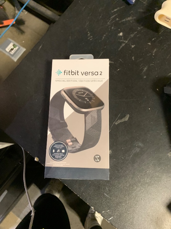 Photo 1 of Fitbit Versa 2 Special Edition Health and Fitness Smartwatch with Heart Rate, Music, Alexa Built-In, Sleep and Swim Tracking, Smoke Woven/Mist Grey, One Size (S and L Bands Included)