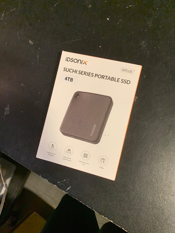 Photo 1 of iDsonix 4TB External SSD - USB 3.2 Gen 1 Read Speed up to 466MB/s Portable Solid State Drive for Backup Videos and Photos, Compatible with Mac, PC, Tablet, iPhone 15 - i5PLUS