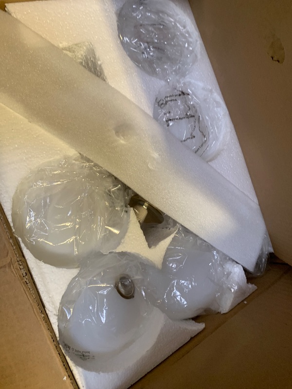 Photo 1 of Lightdot Dimmable Globe Floor Lamp Mid Century Modern Floor Lamp with 5Pcs 3000K Bulbs Included Stepless Brightness Adjustable Gold Standing Lamps for Living Room/Bedroom/Sofa Beside/Corner Decor