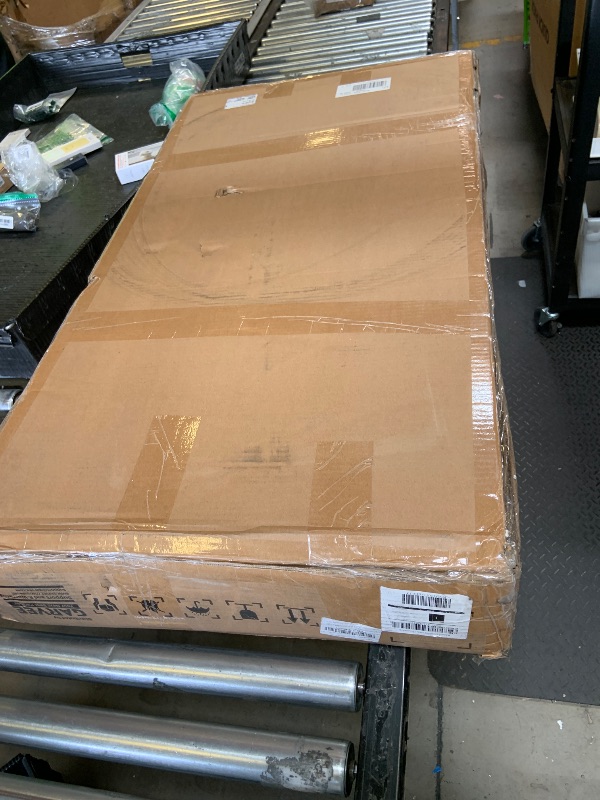 Photo 1 of GarveeHome Twin Bed Frame with Under-Bed Drawer, Upholstered Platform Bed with Wave Headboard for Kids/Girls, Wooden Slats Support, No Box Spring Needed, Boucle Beige