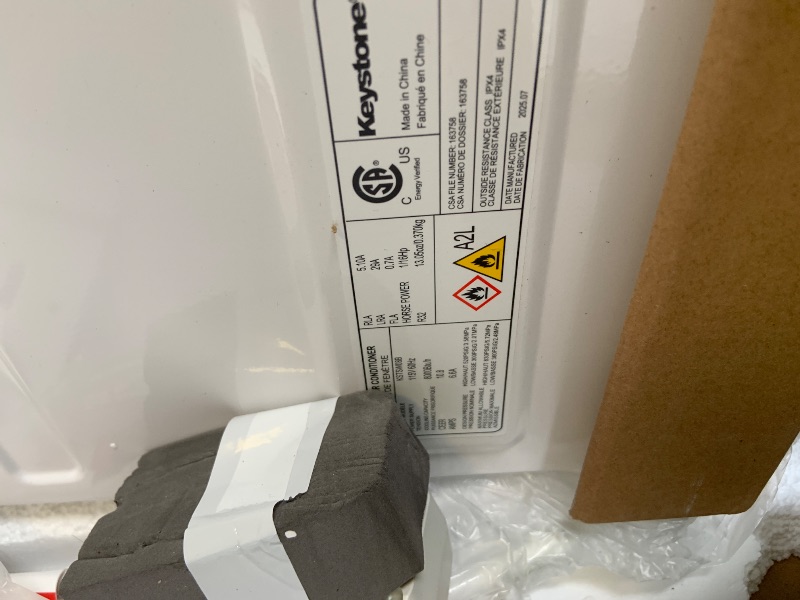 Photo 1 of Keystone 8,000 BTU Slider Window Air Conditioner and Dehumidifier, 115V Air Conditioner Window Unit for Bedroom, Living Room, and Small-Medium Sized Rooms up to 350 Sq.Ft., 4-Way Air Direction Control